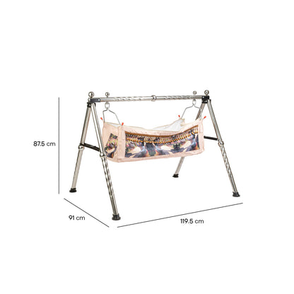 Bubzee Spiral Bar Baby Jhula Stand (Steel)