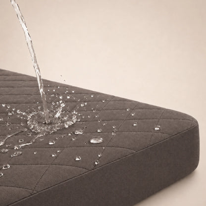 100% Waterproof Quilted Fitted Mattress Cover - Dark Brown