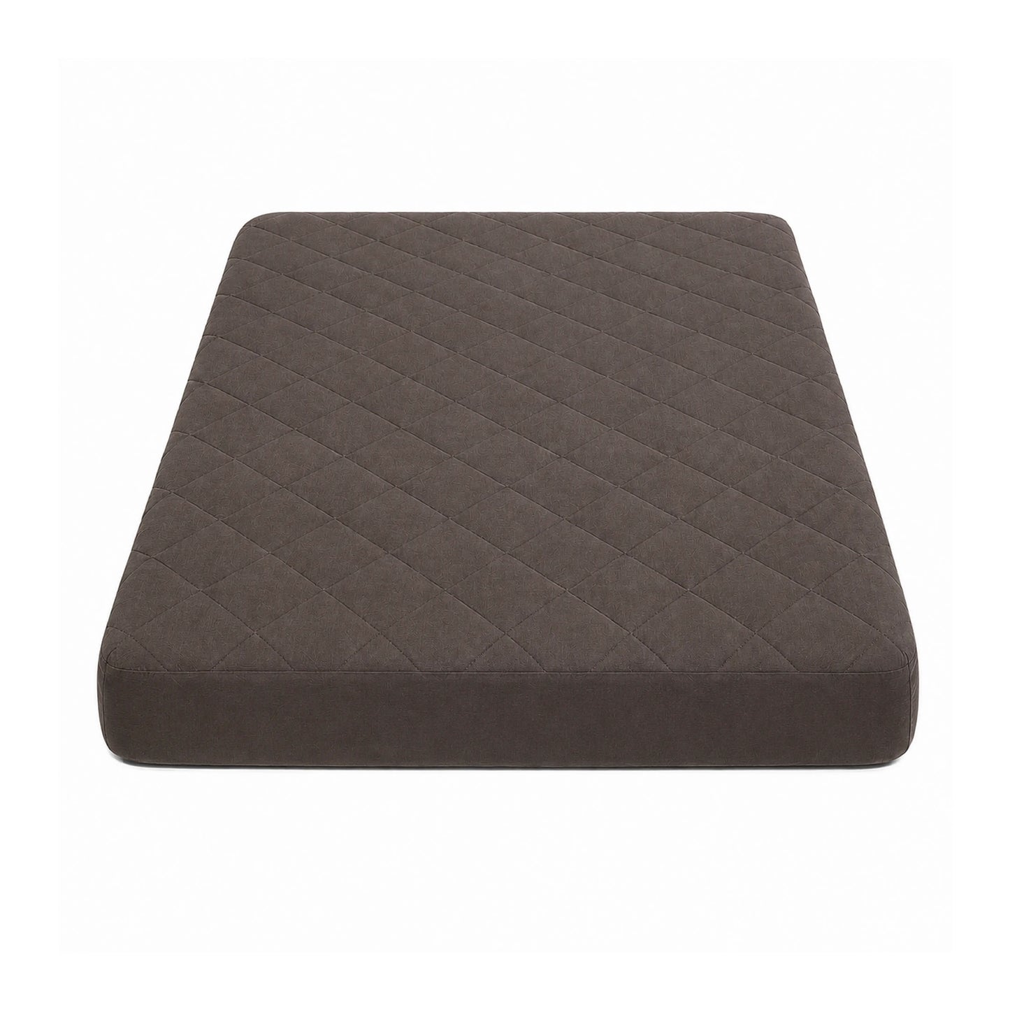 100% Waterproof Quilted Fitted Mattress Cover - Dark Brown