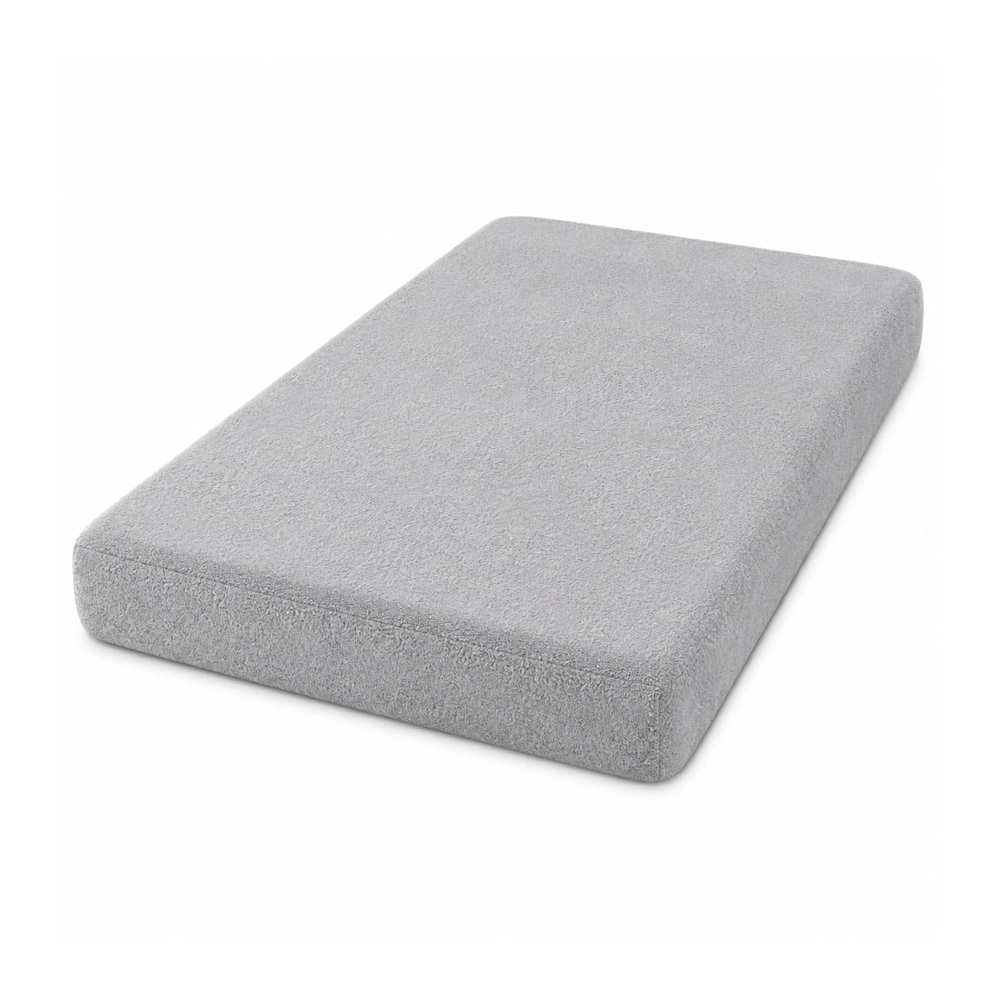 100% Waterproof Quilted Fitted Mattress Cover - Plain Grey