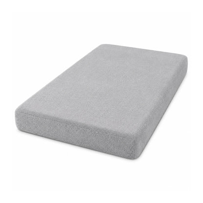 100% Waterproof Quilted Fitted Mattress Cover - Plain Grey