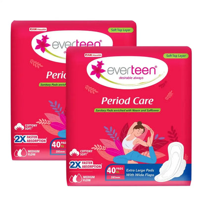 Period Care Soft XL with Neem-Safflower Sanitary Pads - 40 Pads, 320mm