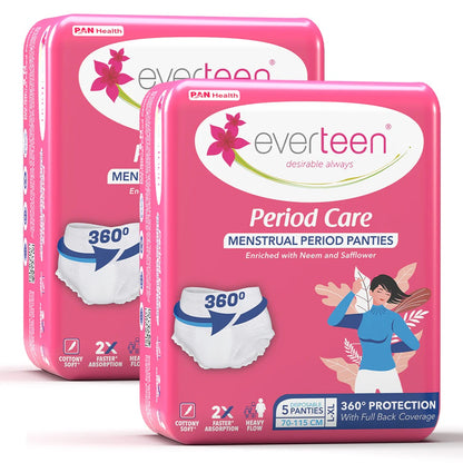 Everteen Disposable Period Panties, Enriched with Neem and Safflower