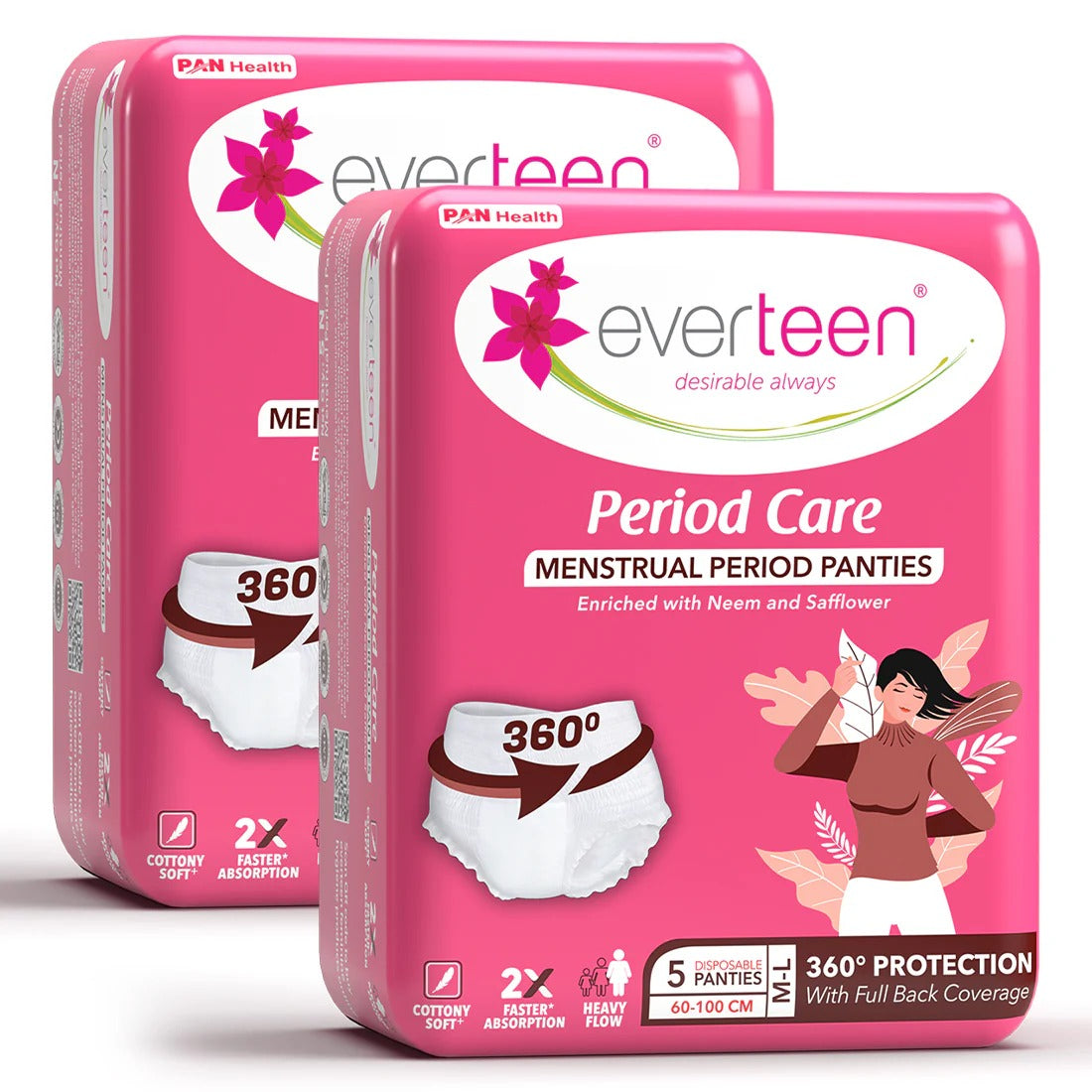 Everteen Disposable Period Panties enriched with Neem and Safflower