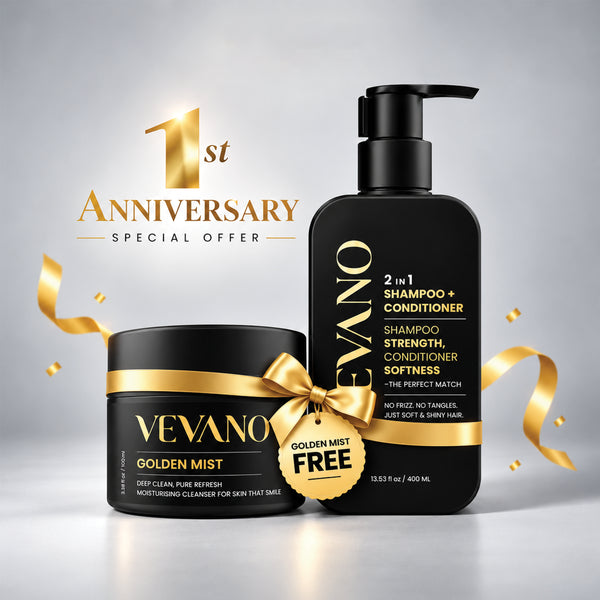 VEVANO 2-IN-1 SHAMPOO + CONDITIONER - 400ml + FREE GOLDEN MIST  | 1st Anniversary Special Offer