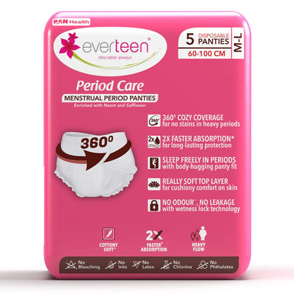 Everteen Disposable Period Panties enriched with Neem and Safflower