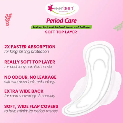 Period Care Soft XL with Neem-Safflower Sanitary Pads - 40 Pads, 320mm