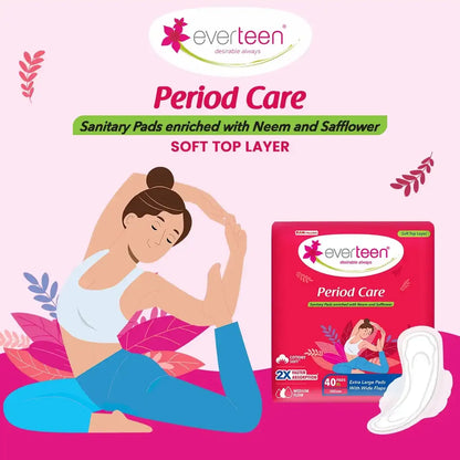 Period Care Soft XL with Neem-Safflower Sanitary Pads - 40 Pads, 320mm
