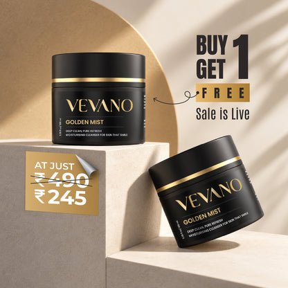 VEVANO Golden Mist Moisturising Cleanser | Deep Clean & Pure Refresh | 100ml | Buy 1 Get 1 Free