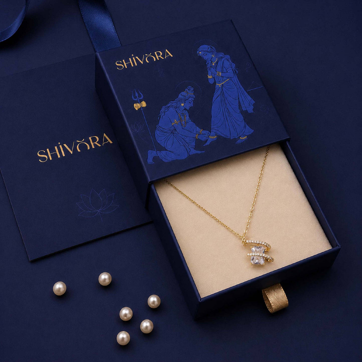Shivora Aurielle Crystal Pendant Necklace
