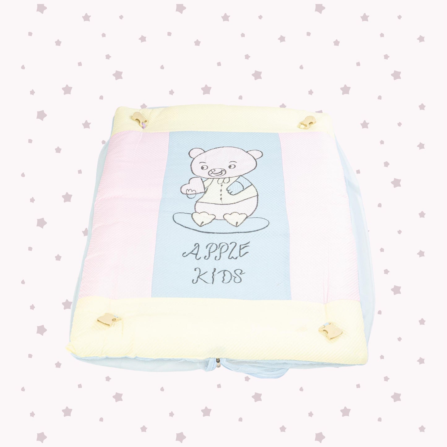 Bubzee Baby Carry Bed with Mosquito Net – Soft Cushioned Bedding Pink