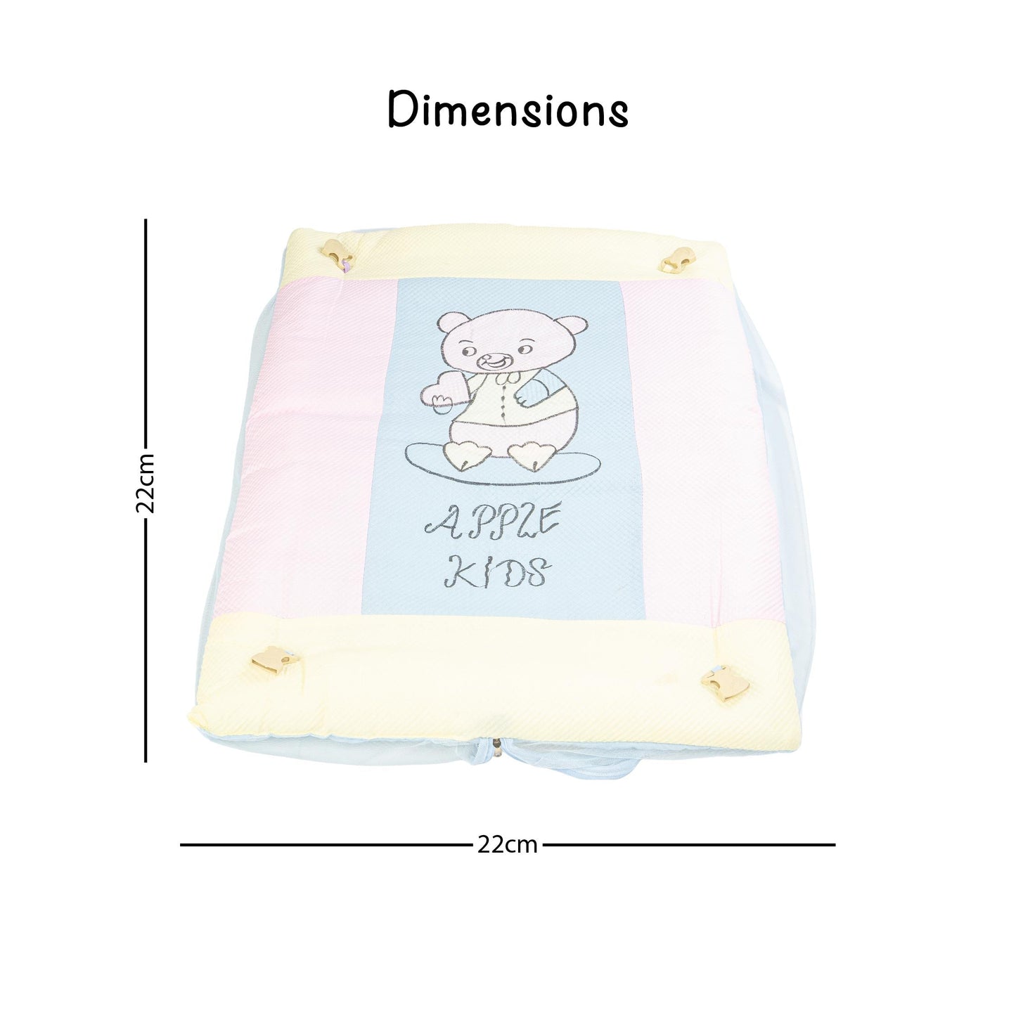 Bubzee Baby Carry Bed with Mosquito Net – Soft Cushioned Bedding Pink