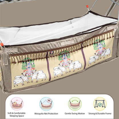 Bubzee Shrinathji Printed  Baby Khoyu
