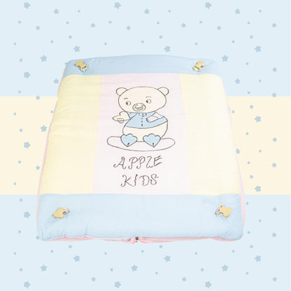 Bubzee Baby Carry Bed with Mosquito Net – Soft Cushioned Bedding Sky Blue