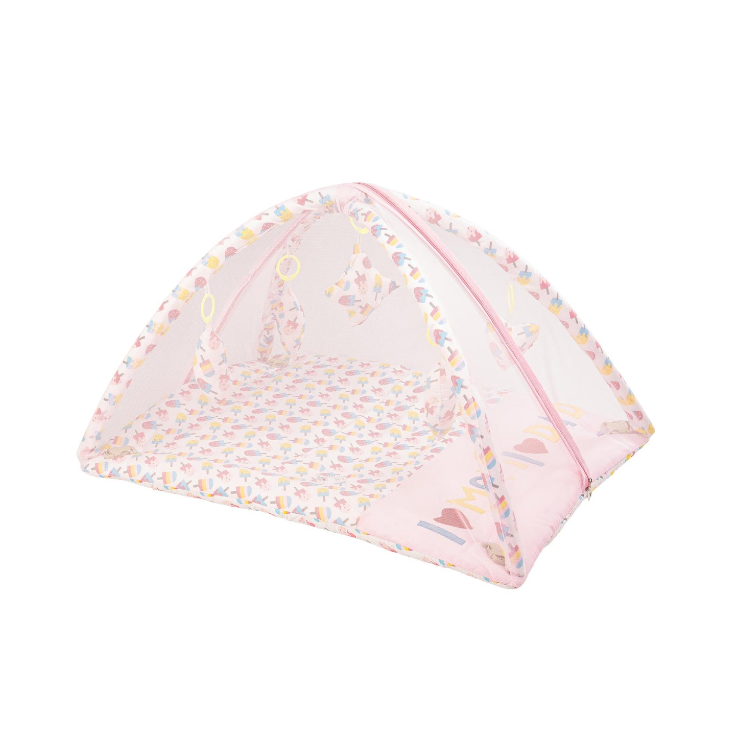 Bubzee Baby Carry Bed – Soft Cushion Bedding with Handle Pink