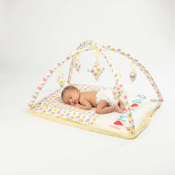 Bubzee Baby Carry Bed – Soft Cushion Bedding with Handle Yellow