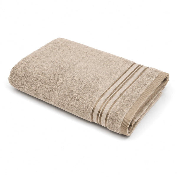 Premium Terry Cotton Bath Towel for Men & Women - Beige