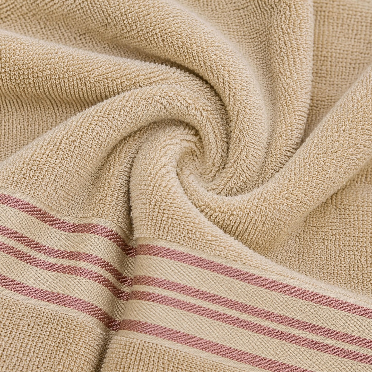 Premium Terry Cotton Bath Towel for Men & Women - Beige