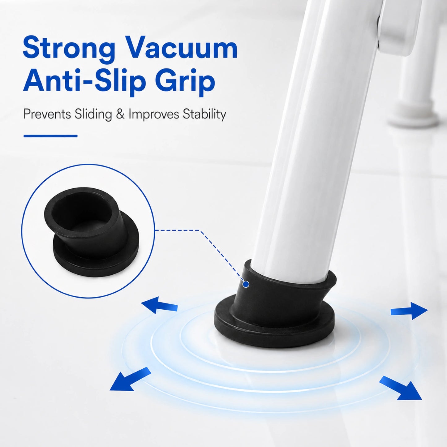 Black Vacuum Rubber Pads for Round Pipe Cradle – 4 Pieces
