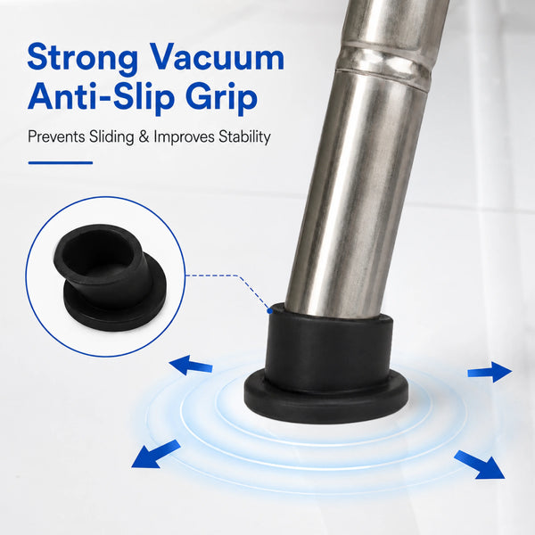 Black Vacuum Rubber Pads for Round Pipe Cradle – 4 Pieces