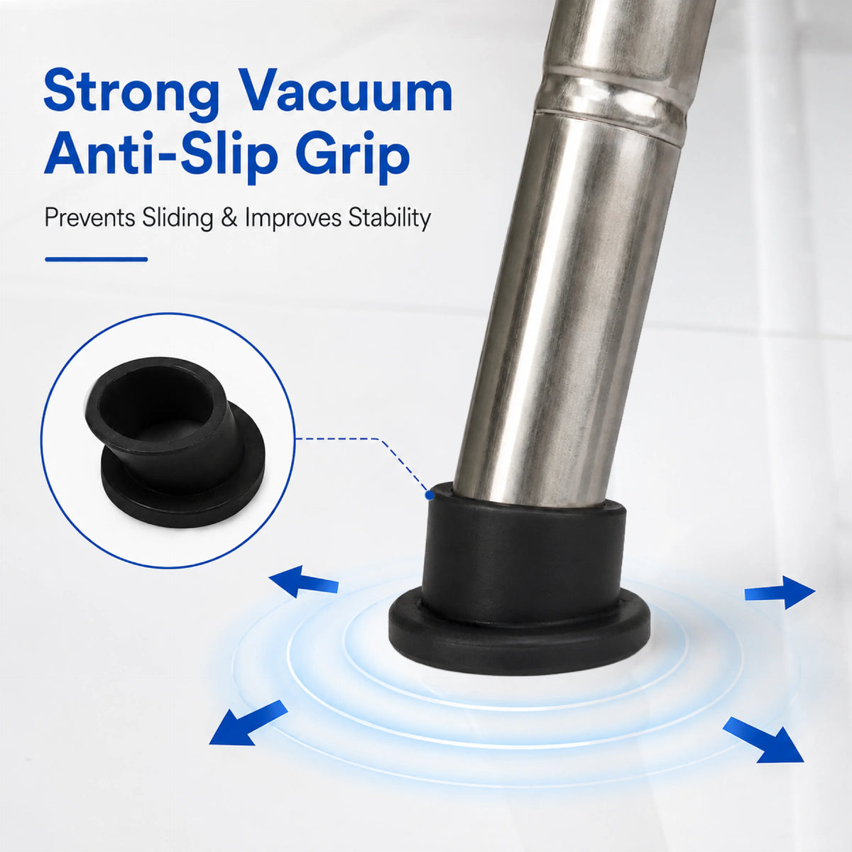 Black Vacuum Rubber Pads for Round Pipe Cradle – 4 Pieces