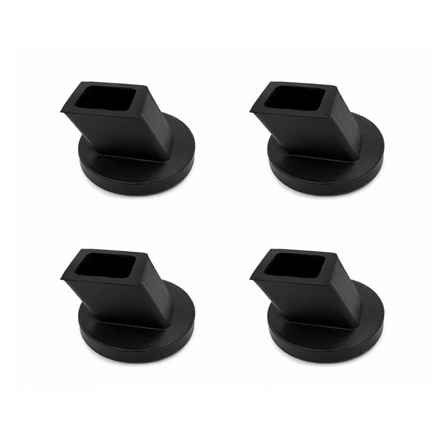Black Anti-Slip Vacuum Rubber Pads for Square Pipe Cradle – 4 Pieces