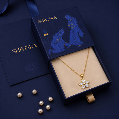 Shivora Blossom Crystal Flower Necklace
