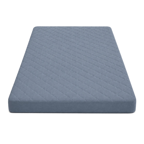 100% Waterproof Quilted Fitted Mattress Cover - Blue Grey