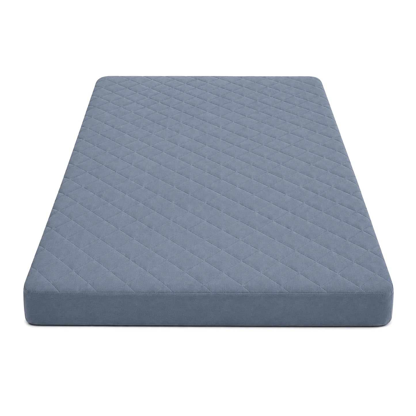 100% Waterproof Quilted Fitted Mattress Cover - Blue Grey