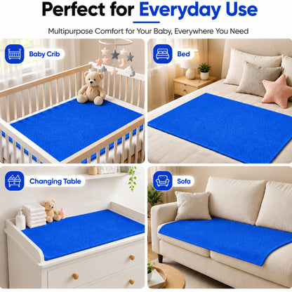 Blue Multipurpose Baby Dry Sheet – Waterproof Bed Protector Mat