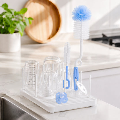 Baby Feeding Bottle Cleaning Brush Set, BPA Free – Blue