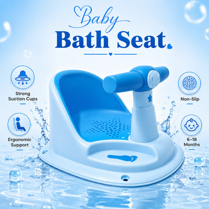Blue Baby Bathing Seat with Back Support – Pack of 1