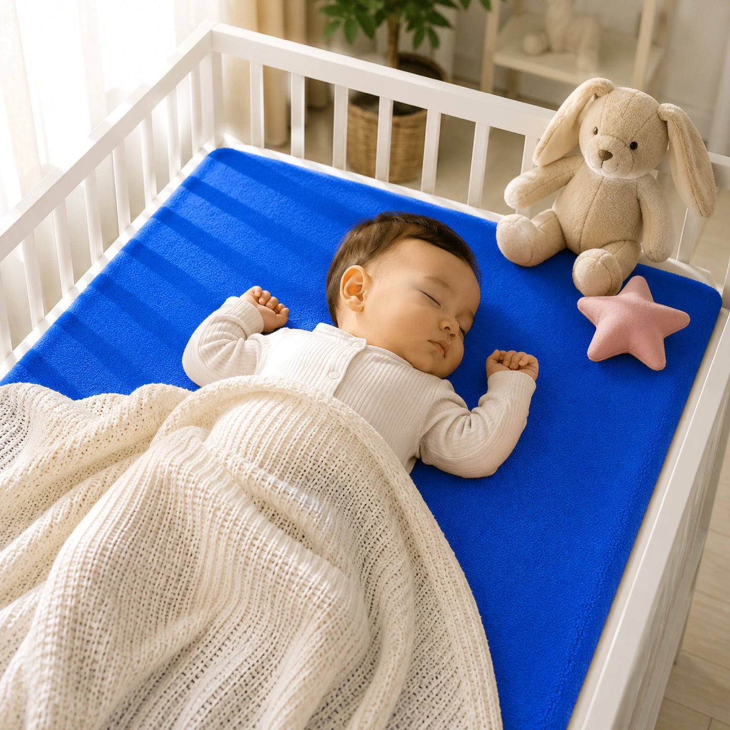 Blue Multipurpose Baby Dry Sheet – Waterproof Bed Protector Mat