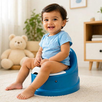 Fish Design Baby Potty Chair with Backrest – Blue