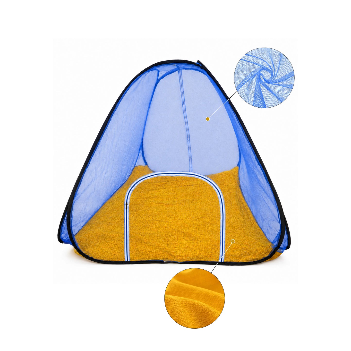 Foldable Pop-Up Mosquito Net Tent – Blue