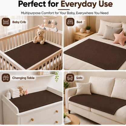 Brown Multipurpose Baby Dry Sheet – Waterproof Bed Protector Mat