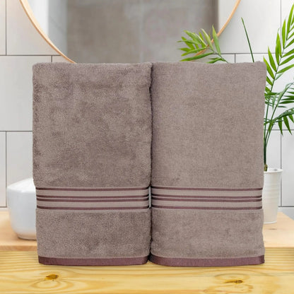 Premium Terry Cotton Bath Towel for Men & Women - Brown