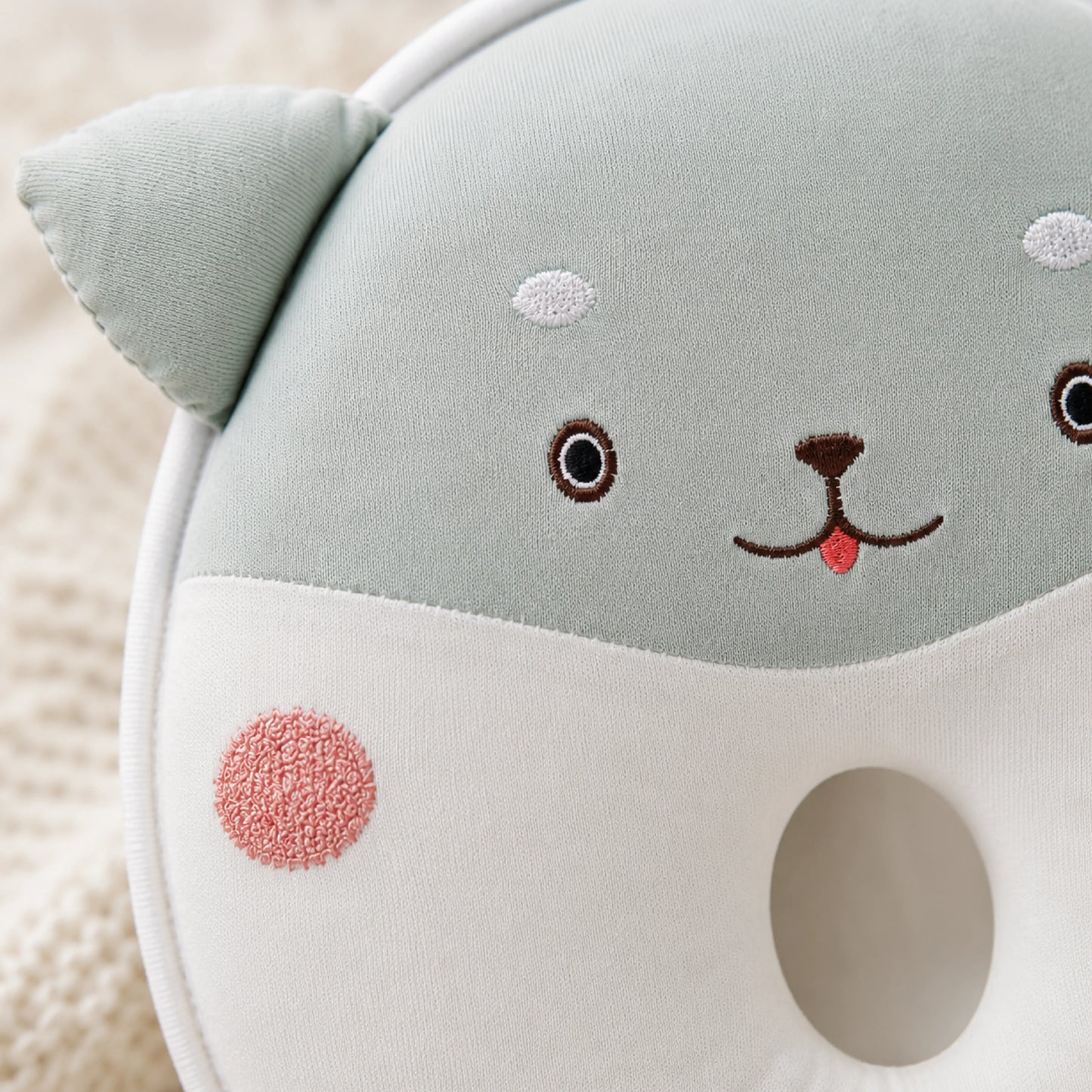 Cloudy Cat Design Baby Head Shaping Pillow – Pack of 1