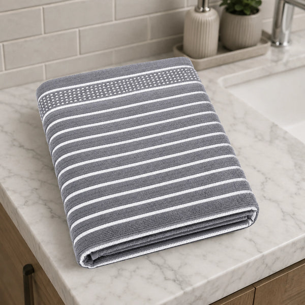 Premium Linen Bath Towel for Men & Women – Dark Grey