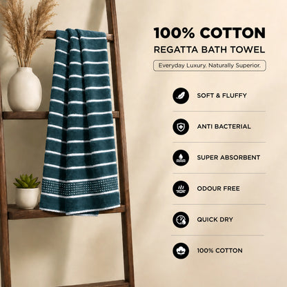 Premium Linen Bath Towel for Men & Women – Dark Teal