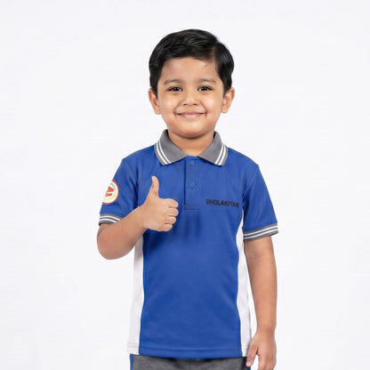 Dholakiya School Sports Uniform T-Shirt – Blue