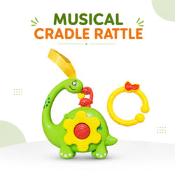Green Dinosaur Musical Hanging Toy for Baby Cradle – Light & Sound