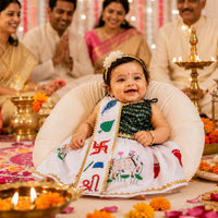 Baby Girl Chhathi Pujan Dress Set – Green