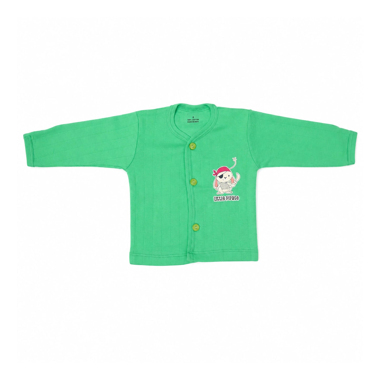 Green Cucumber Baby Boy & Girl Cotton Full Sleeve Vest - Pajama Set