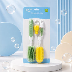 Baby Feeding Bottle Cleaning Brush Set with Straw Cleaner | BPA Free – Green