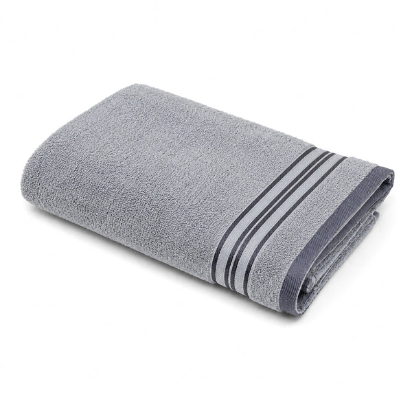 Premium Terry Cotton Bath Towel for Men & Women - Grey
