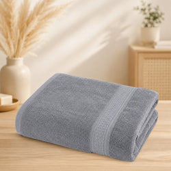 Super Absorbent Terry Cotton Bath Towel – Grey
