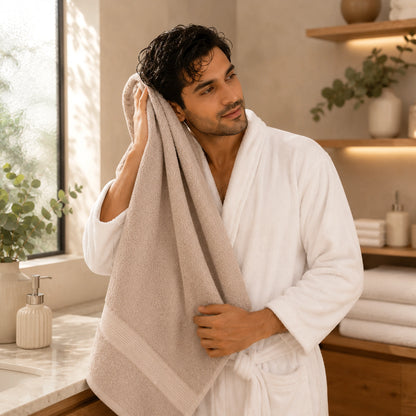 Super Absorbent Terry Cotton Bath Towel – Beige