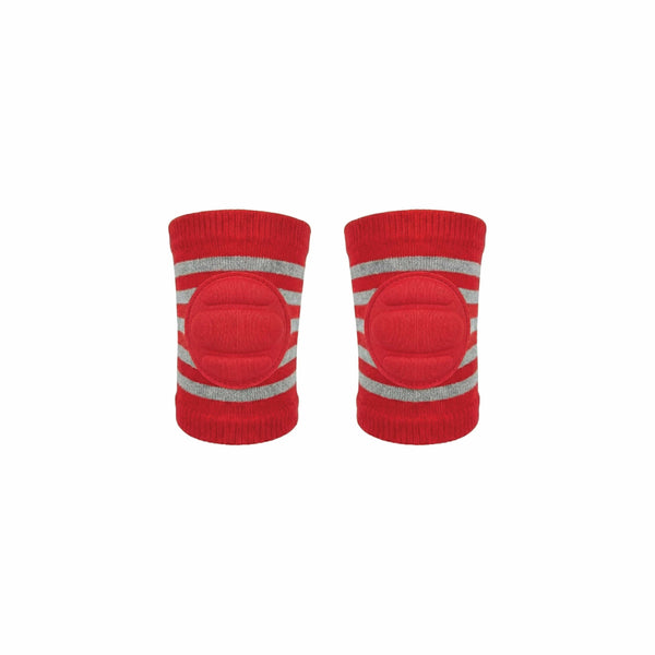 Infant Knee Pads – Red & Grey | Anti Slip Crawling Guard