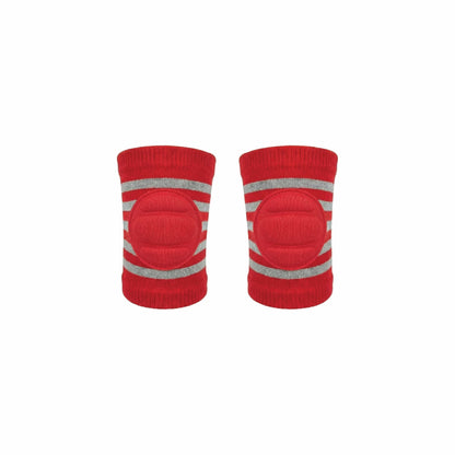 Infant Knee Pads – Red & Grey | Anti Slip Crawling Guard
